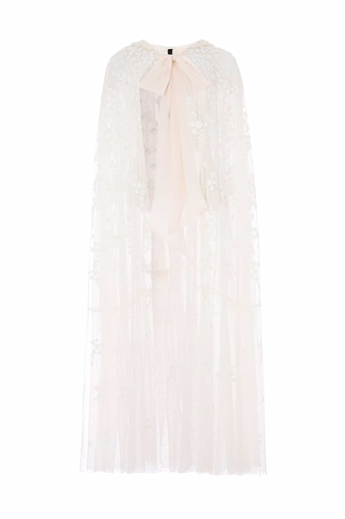 Scatter Blossom Hooded Long Cape