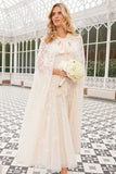 Scatter Blossom Hooded Long Cape