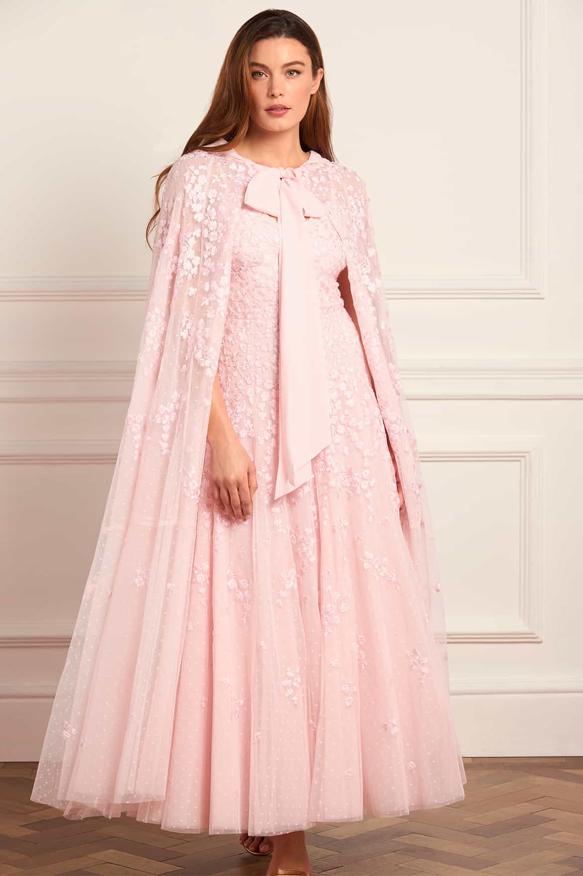 Scatter Blossom Hooded Long Cape