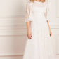 Scatter Blossom Round Neck Ankle Gown