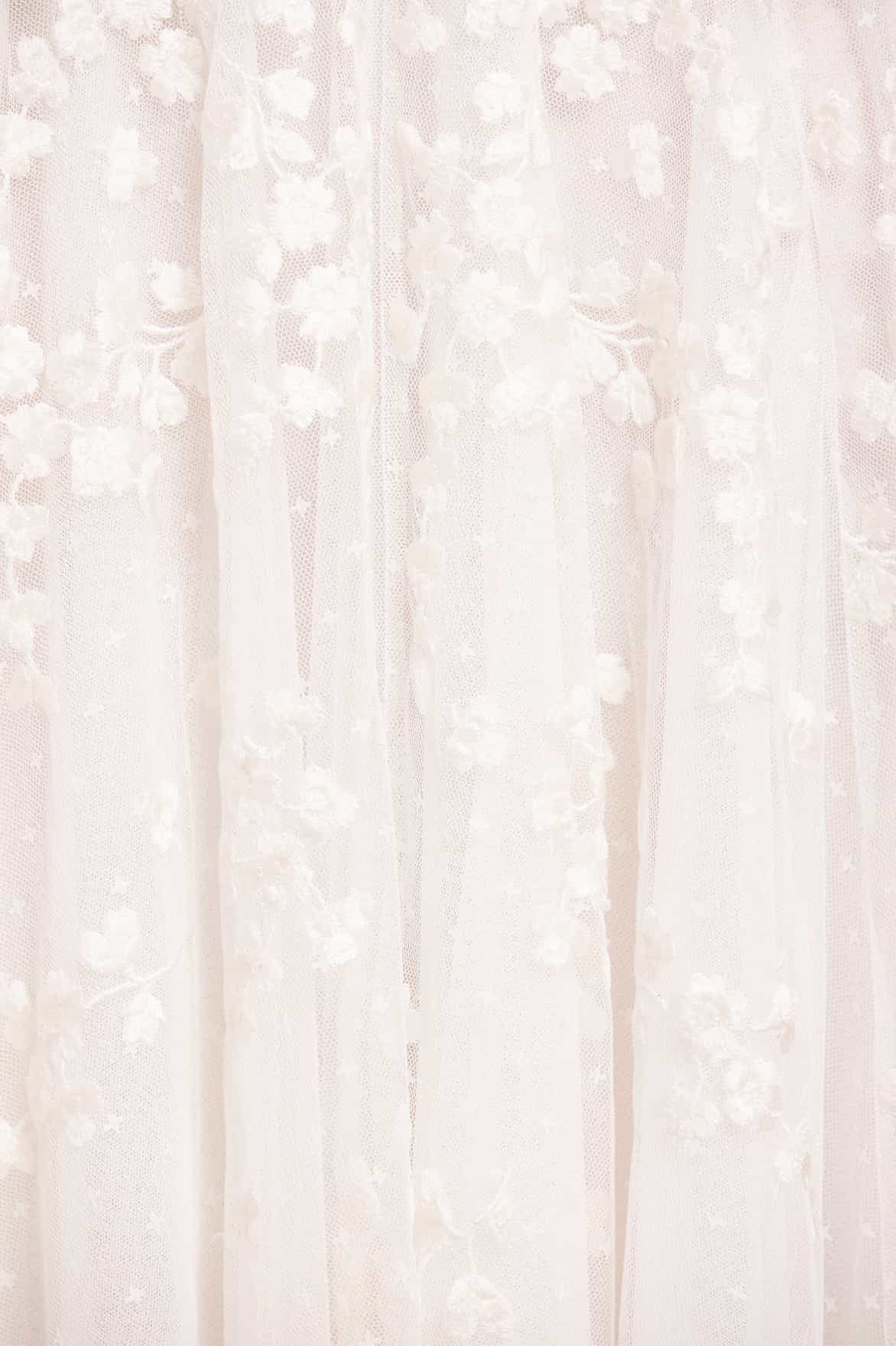Scatter Blossom Round Neck Ankle Gown