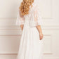 Scatter Blossom Round Neck Ankle Gown