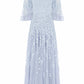 Scatter Blossom Round Neck Ankle Gown