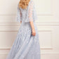 Scatter Blossom Round Neck Ankle Gown