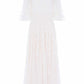 Scatter Blossom Round Neck Ankle Gown