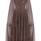 Scatter Dot Cape Sleeve Ankle Gown