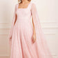 Scatter Dot Cape Sleeve Ankle Gown