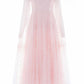 Scatter Dot Cape Sleeve Ankle Gown