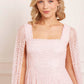 Scatter Dot Cape Sleeve Ankle Gown