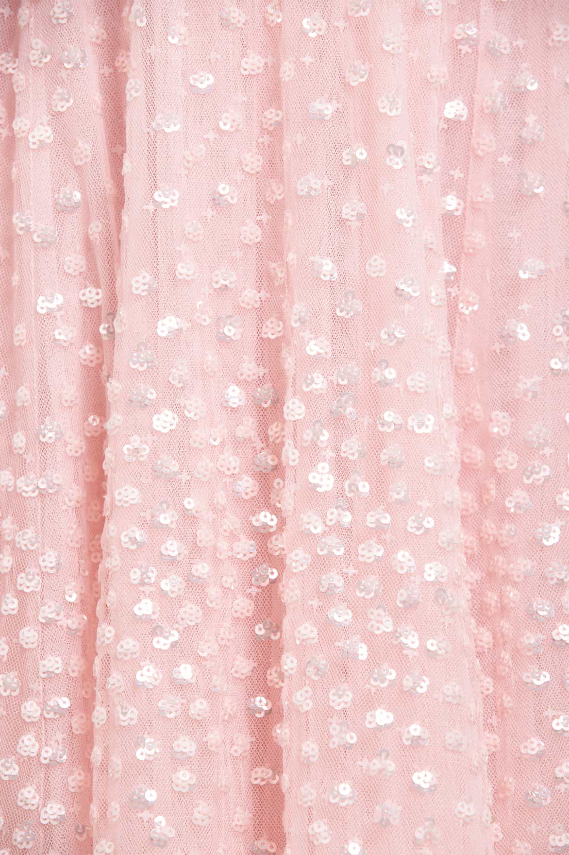 Scatter Dot Cape Sleeve Ankle Gown