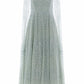 Scatter Dot Cape Sleeve Ankle Gown