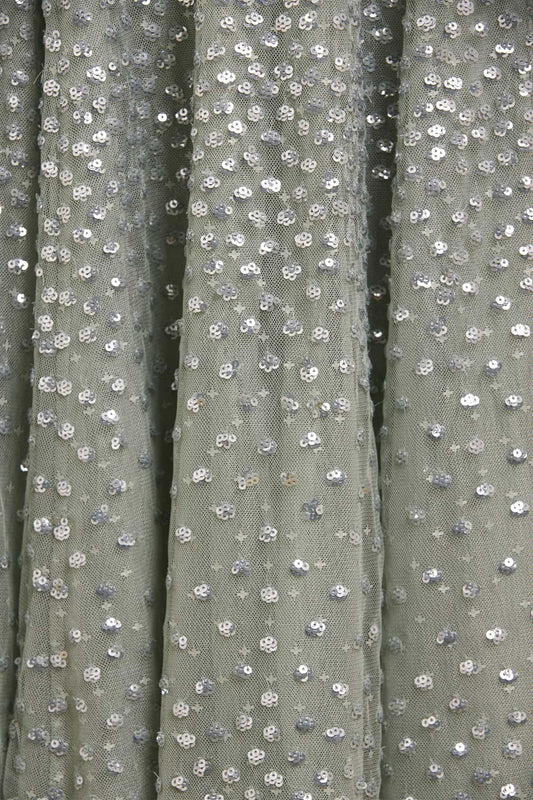 Scatter Dot Cape Sleeve Ankle Gown