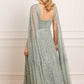 Scatter Dot Cape Sleeve Ankle Gown