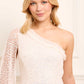 Scatter Dot One-Shoulder Ankle Gown