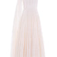 Scatter Dot One-Shoulder Ankle Gown
