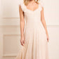 Scatter Dot Ruffle Ankle Gown