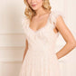 Scatter Dot Ruffle Ankle Gown