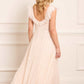 Scatter Dot Ruffle Ankle Gown
