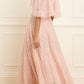 Scatter Dot Short Cape Ankle Gown