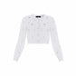 Scattered Floral Embellished Short Cardigan