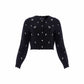 Scattered Floral Embellished Short Cardigan