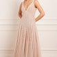 Sequin Cascade Cami Plunge Gown