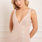 Sequin Cascade Cami Plunge Gown