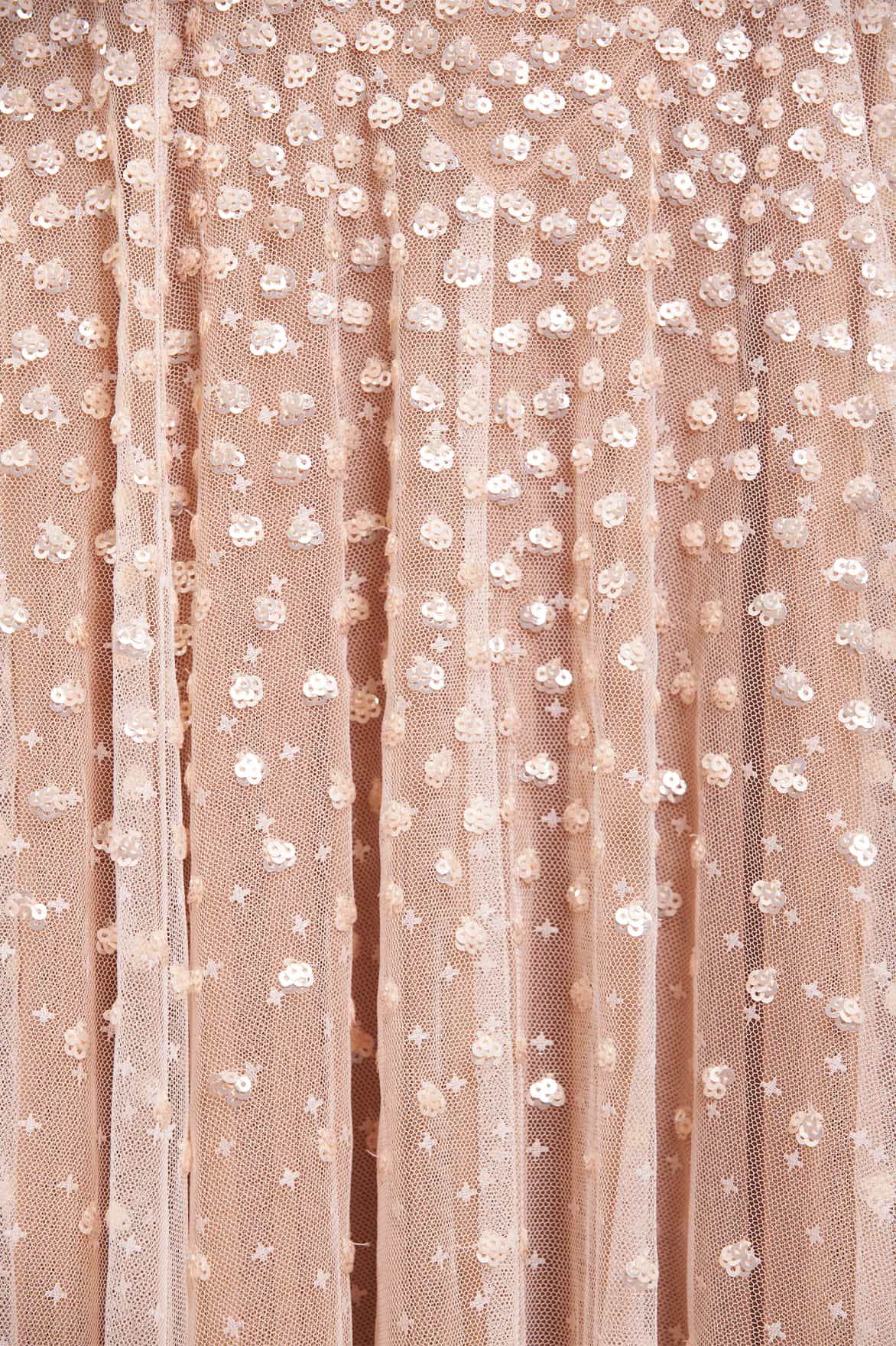 Sequin Cascade Cami Plunge Gown
