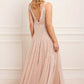 Sequin Cascade Cami Plunge Gown