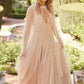 Sequin Cascade Cami Plunge Gown