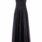Sequin Cascade Cami Plunge Gown