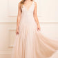 Sequin Cascade Cami Plunge Gown