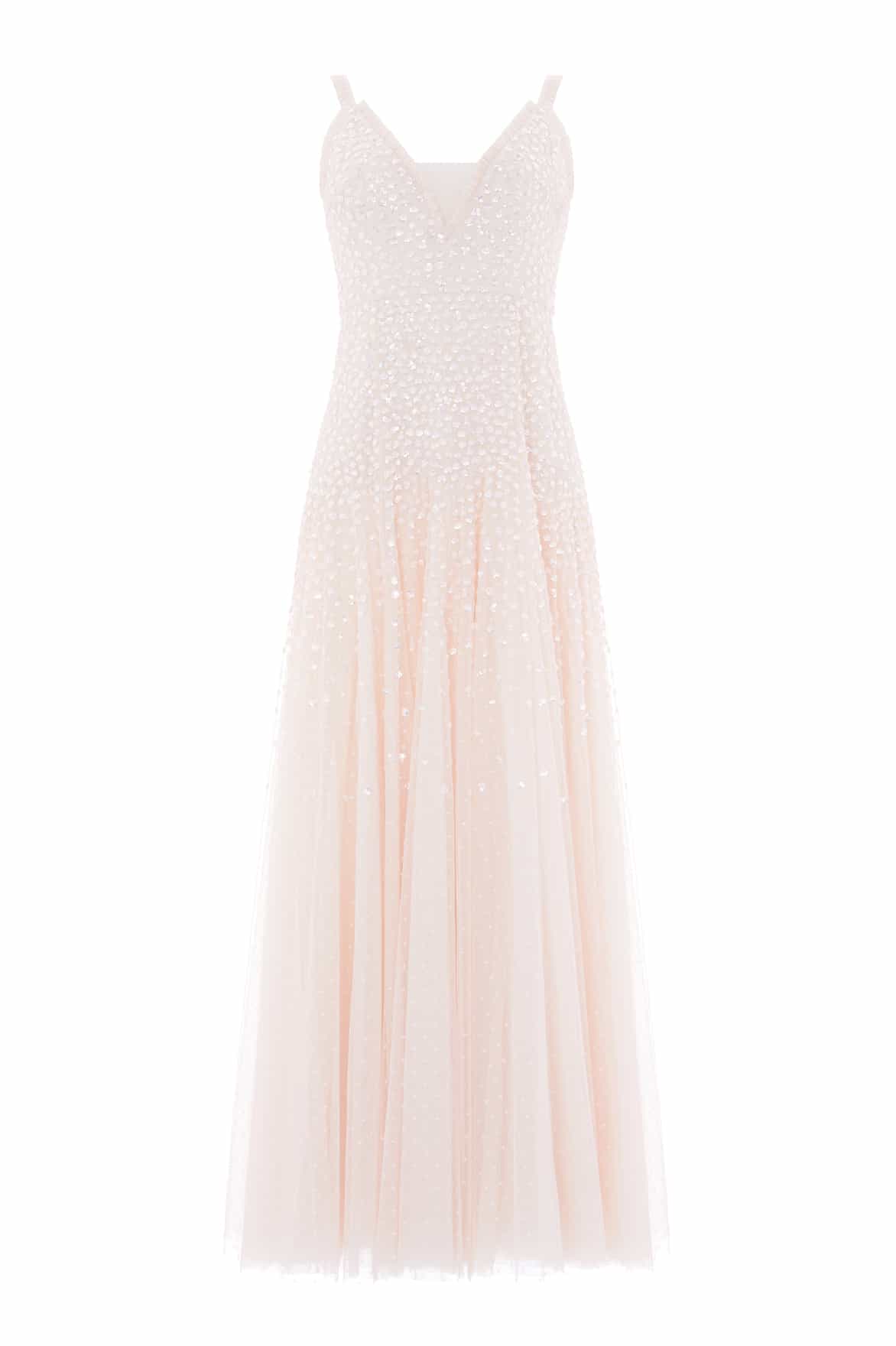 Sequin Cascade Cami Plunge Gown