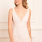 Sequin Cascade Cami Plunge Gown