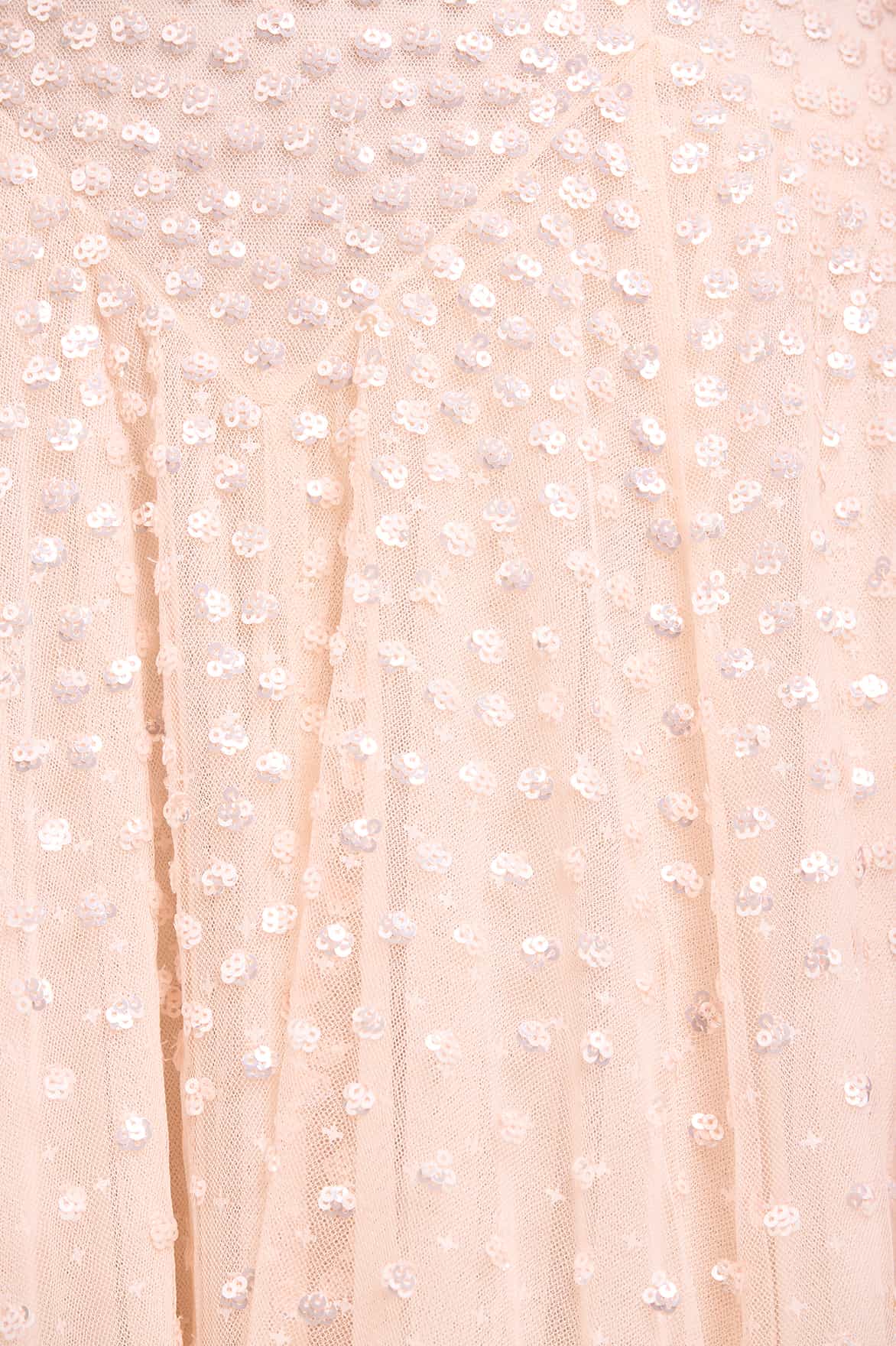 Sequin Cascade Cami Plunge Gown