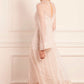 Sequin Cascade Long Sleeve Ankle Gown