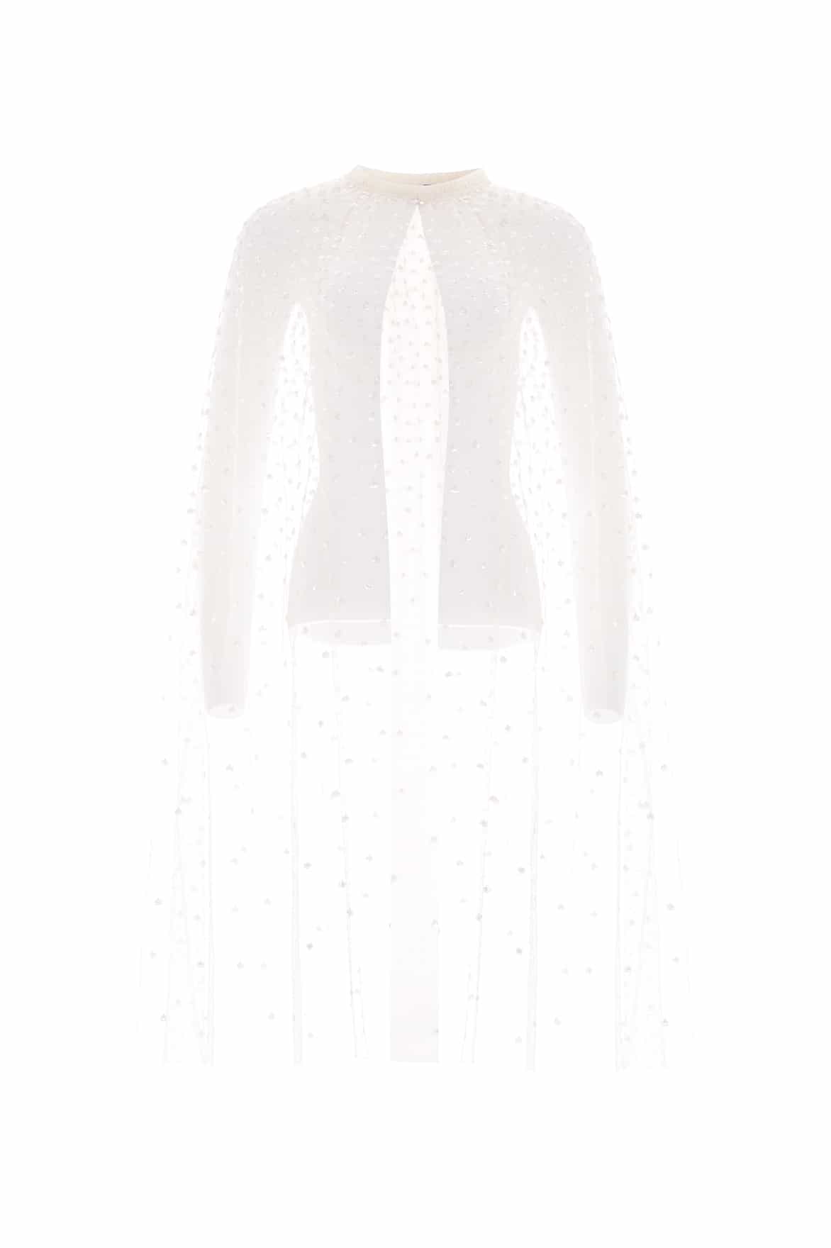 Sequin Cascade Midaxi Open Cape