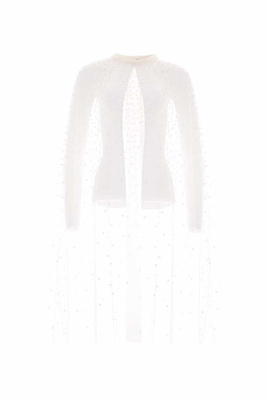 Sequin Cascade Midaxi Open Cape
