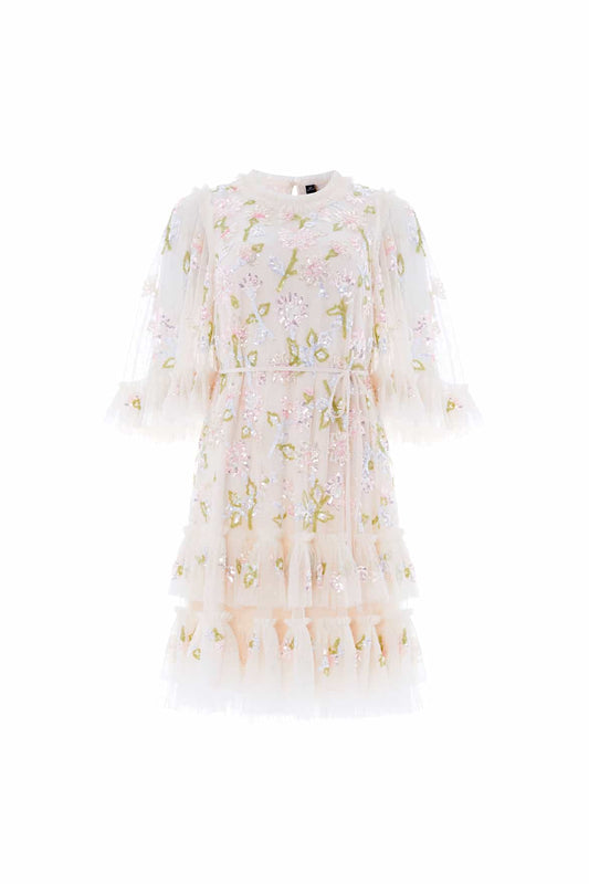 Sequin Dandelion Gloss Mini Dress