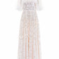 Sequin Dash Cape Ankle Gown