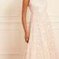 Sequin Dash Cape Ankle Gown