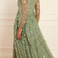 Sequin Dash Long Sleeve Ankle Gown