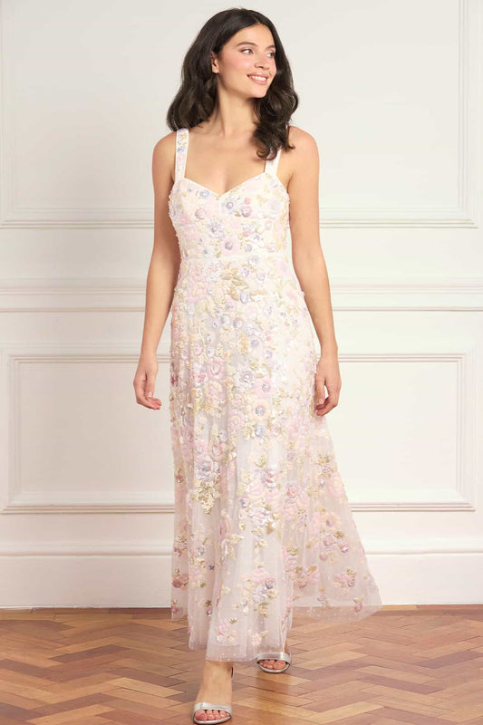 Sequin Paradise Sweetheart Ankle Gown