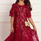Sequin Ribbon Bow Kids Dress