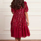 Sequin Ribbon Bow Kids Dress