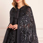 Sequin Ribbon Hooded Cape