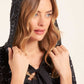 Sequin Ribbon Hooded Cape