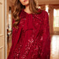 Sequin Ribbon Scoop Neck Micro Mini Dress