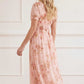 Summer's Rose Shirred Short Sleeve Ballerina Dress