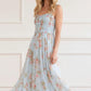 Summer's Rose Chiffon Smocked Cami Ankle Gown